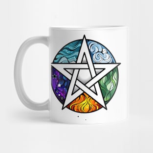 Bright Pentagram ( Wiccan Star ) Mug